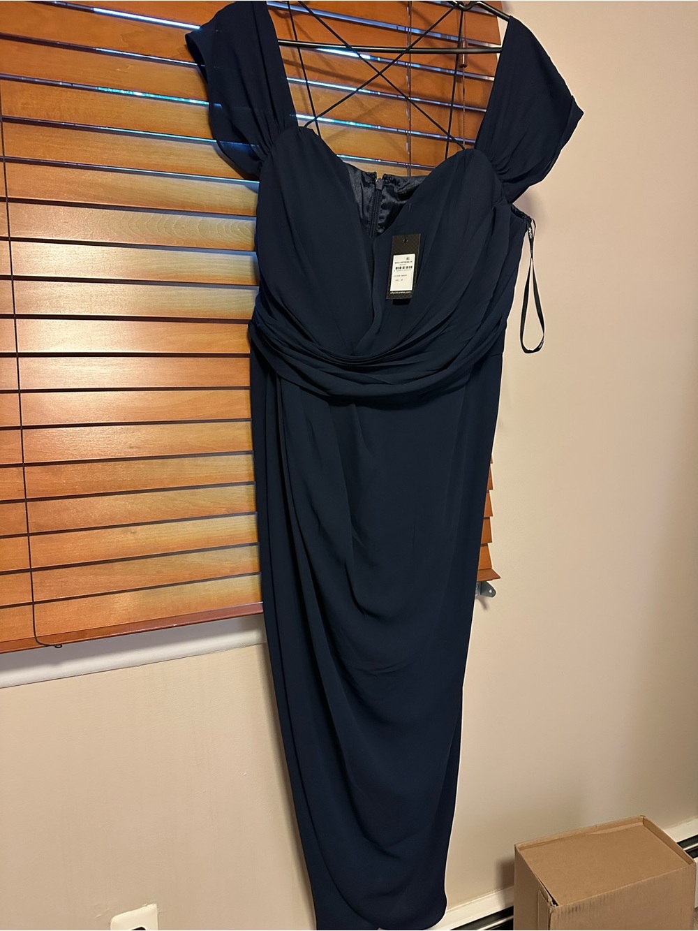 City Chic Navy Maxi Entwine Dress